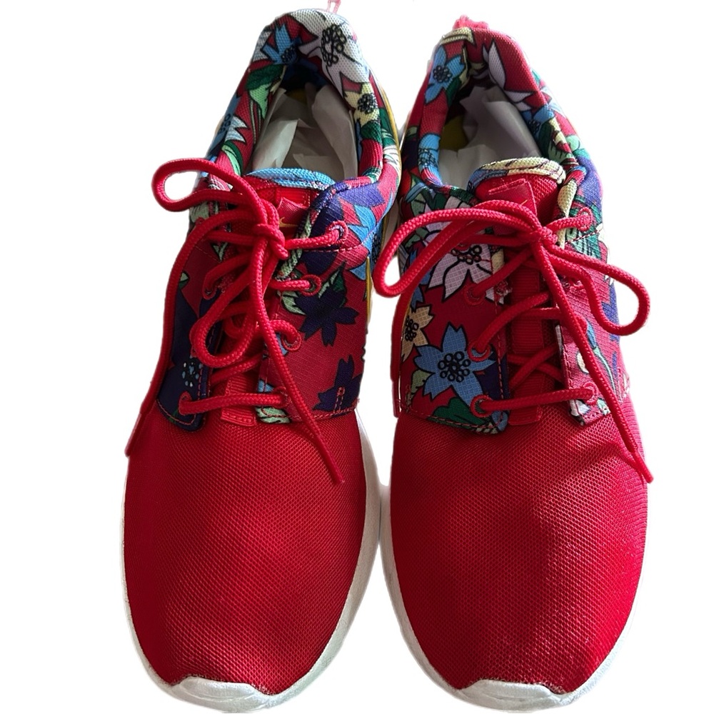 WOMENS NIKE ROSHE RUN ALOHA HAWAIIAN PRINT RED SAIL